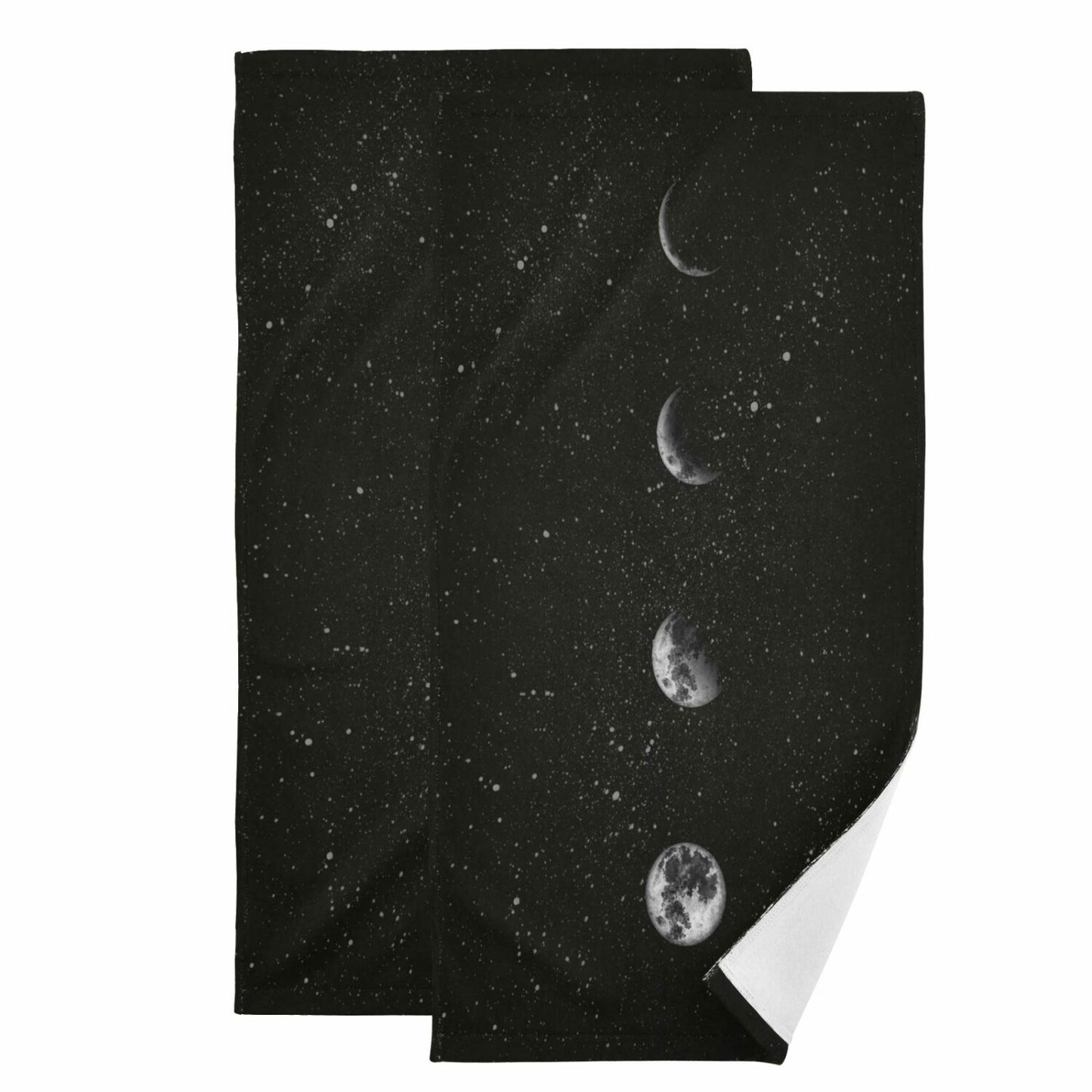Moon Phases Hand Towel Set of 2 28.3x14.4 Inches