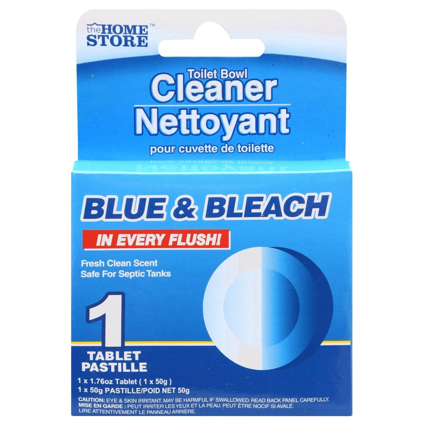 The Home Store Blue & Bleach Toilet Cleaning Tabs, 1.75 oz. Packs (Pack of 30)