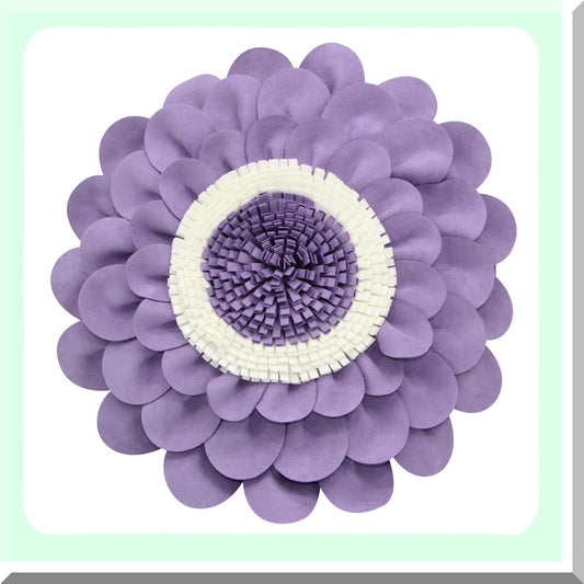 Blossom Cozy 3D Flower Pillow - Soft Decorative Daisy Round Pillow for Bed & Couch - Cherry Blossom Throw Pillow with Flower Shape Cover & Insert - Floral Decor Accent