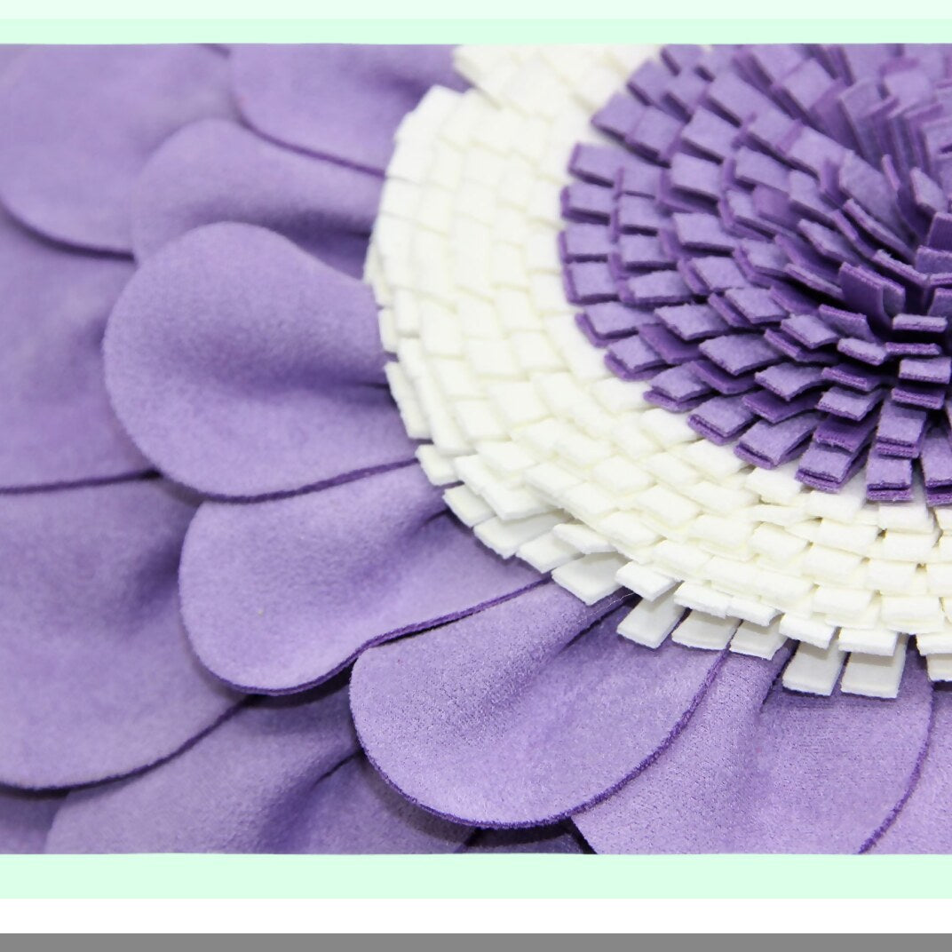 Blossom Cozy 3D Flower Pillow - Soft Decorative Daisy Round Pillow for Bed & Couch - Cherry Blossom Throw Pillow with Flower Shape Cover & Insert - Floral Decor Accent