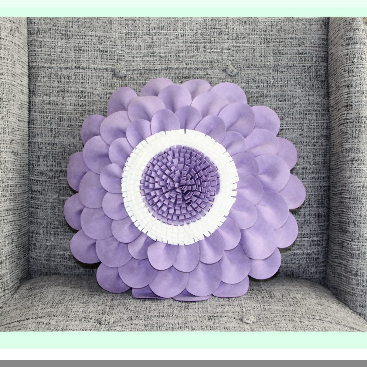 Blossom Cozy 3D Flower Pillow - Soft Decorative Daisy Round Pillow for Bed & Couch - Cherry Blossom Throw Pillow with Flower Shape Cover & Insert - Floral Decor Accent