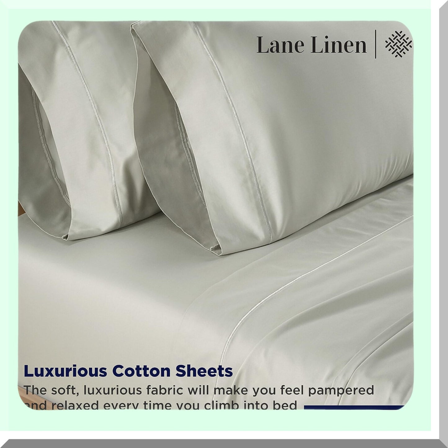 CoolCotton Queen Pillowcase Set - Silky Soft Breathable Covers with Stylish Hem Details - 100% Long Staple Cotton - Cooling Mineral Pillow Cases - 20" X 30" - Set of 2