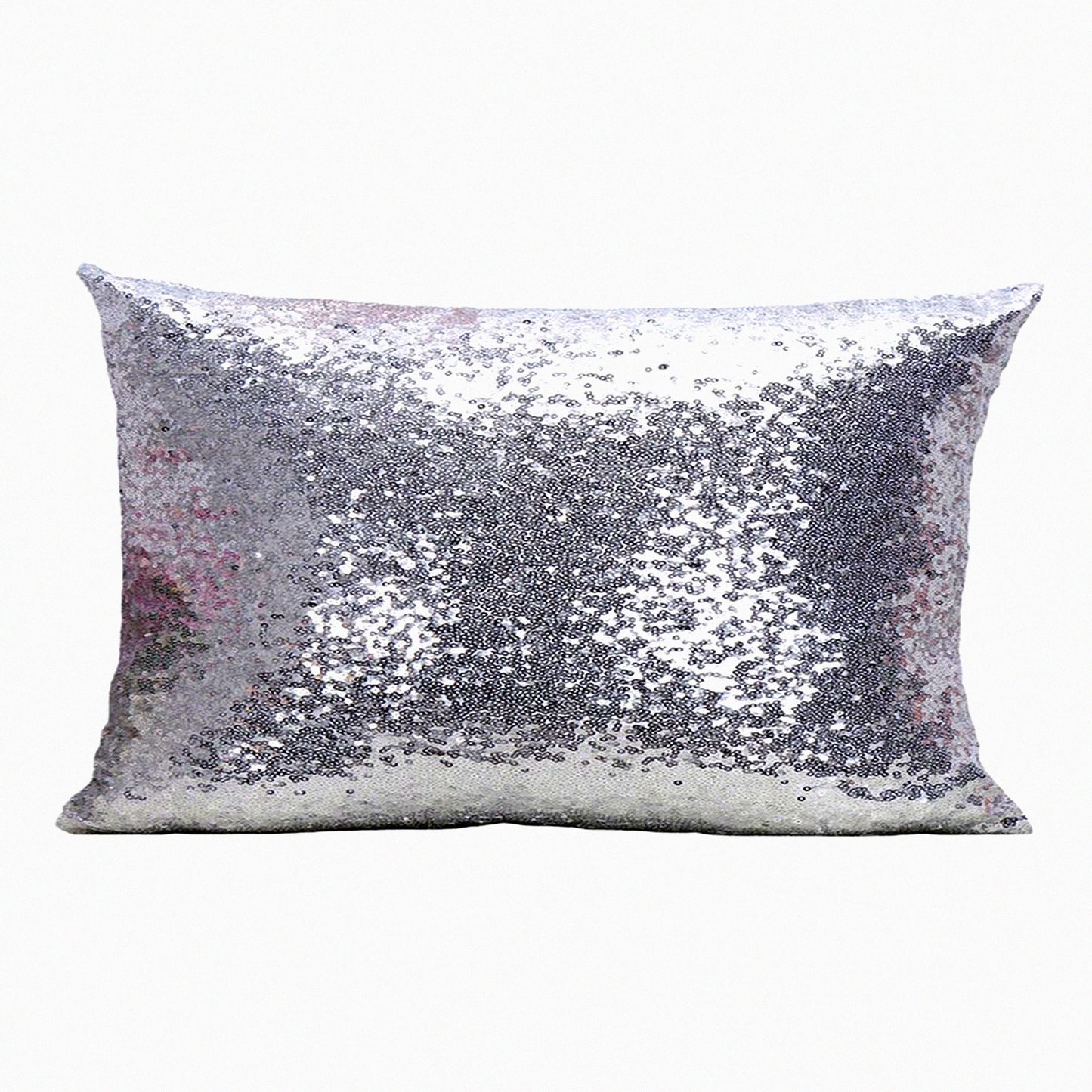 Glitter Sequin Pattern Pillowslip - Zipper Cushion Cover for Bed Sofa Chair - 12X20 Throw Pillow Case Sham - Back Seat Decor Pillowcase