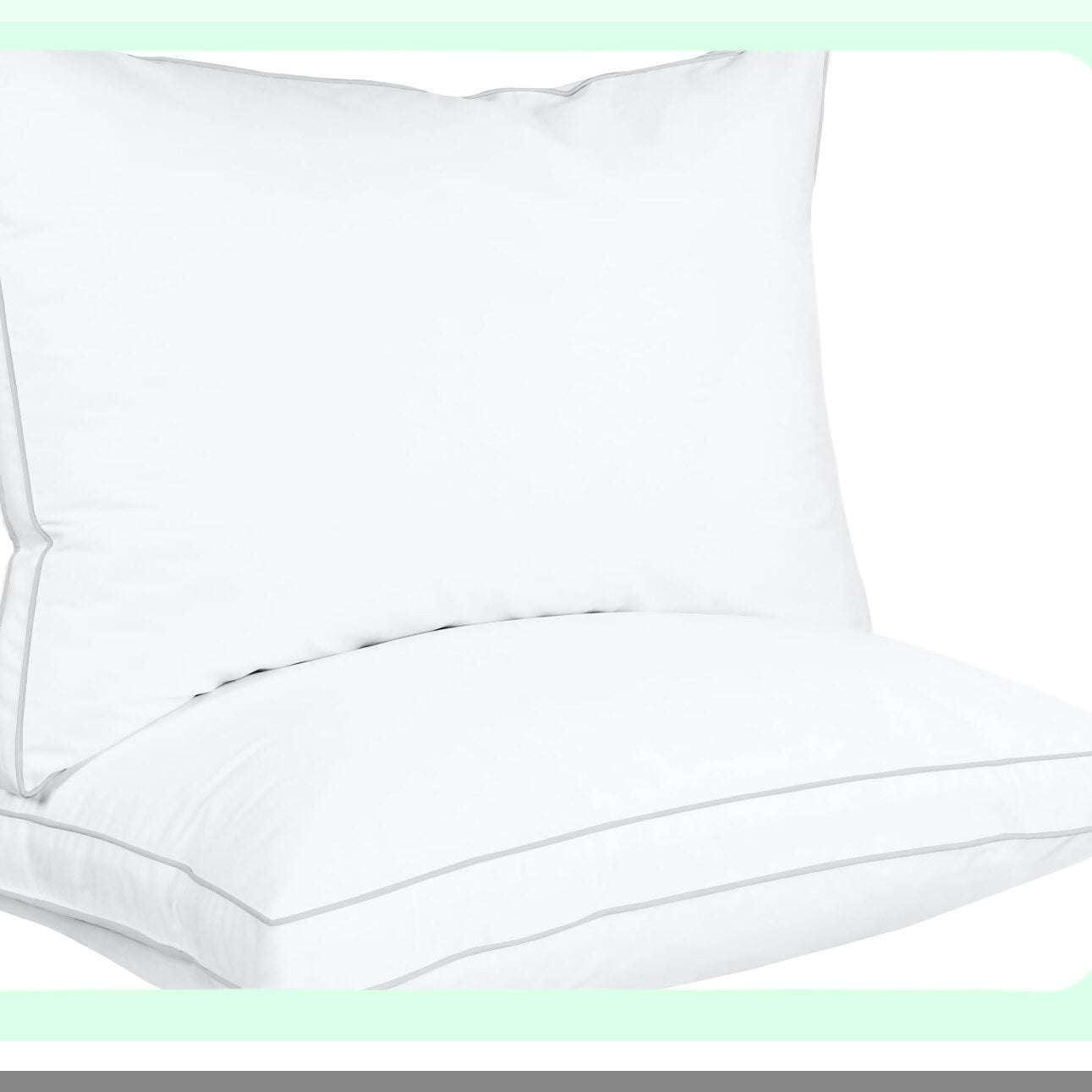 CoolDream Standard Size White Pillow Set - 2 Pack, Hotel Quality Cooling Pillows for Back, Stomach, Side Sleepers. Gusseted Design for Ultimate Comfort.