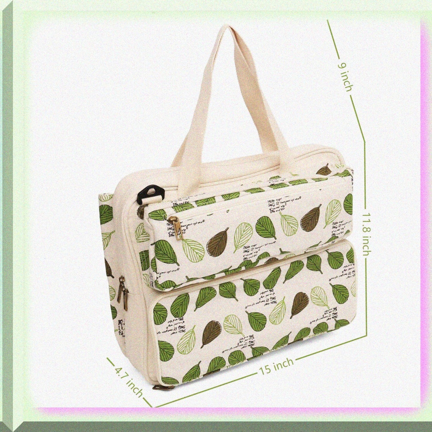 Knitting Tote Bag Yarn Storage Canvas Linen