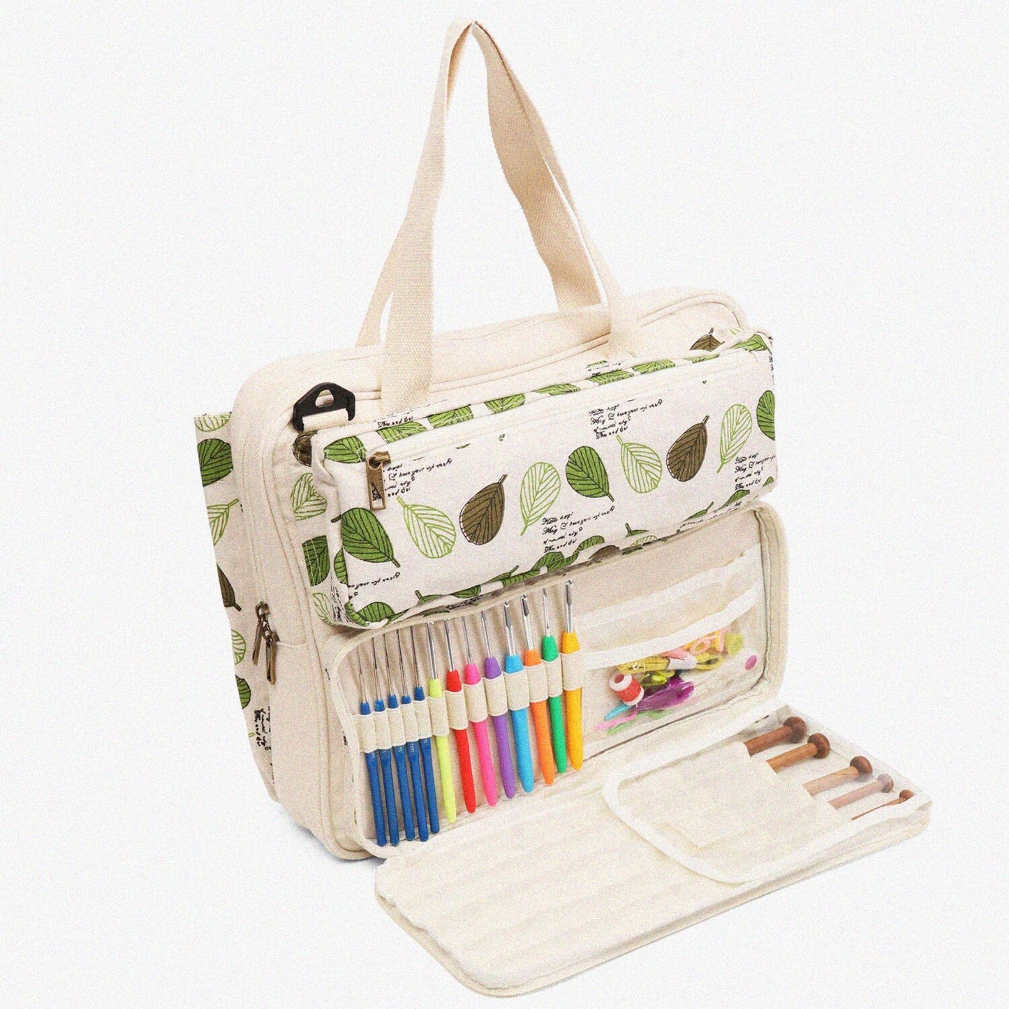 Knitting Tote Bag Yarn Storage Canvas Linen