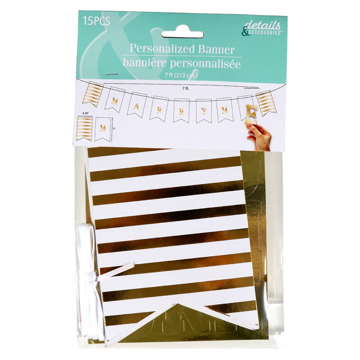 Details and Accessories Personalized Wedding Banner, 7-ft. (Pack of 24)