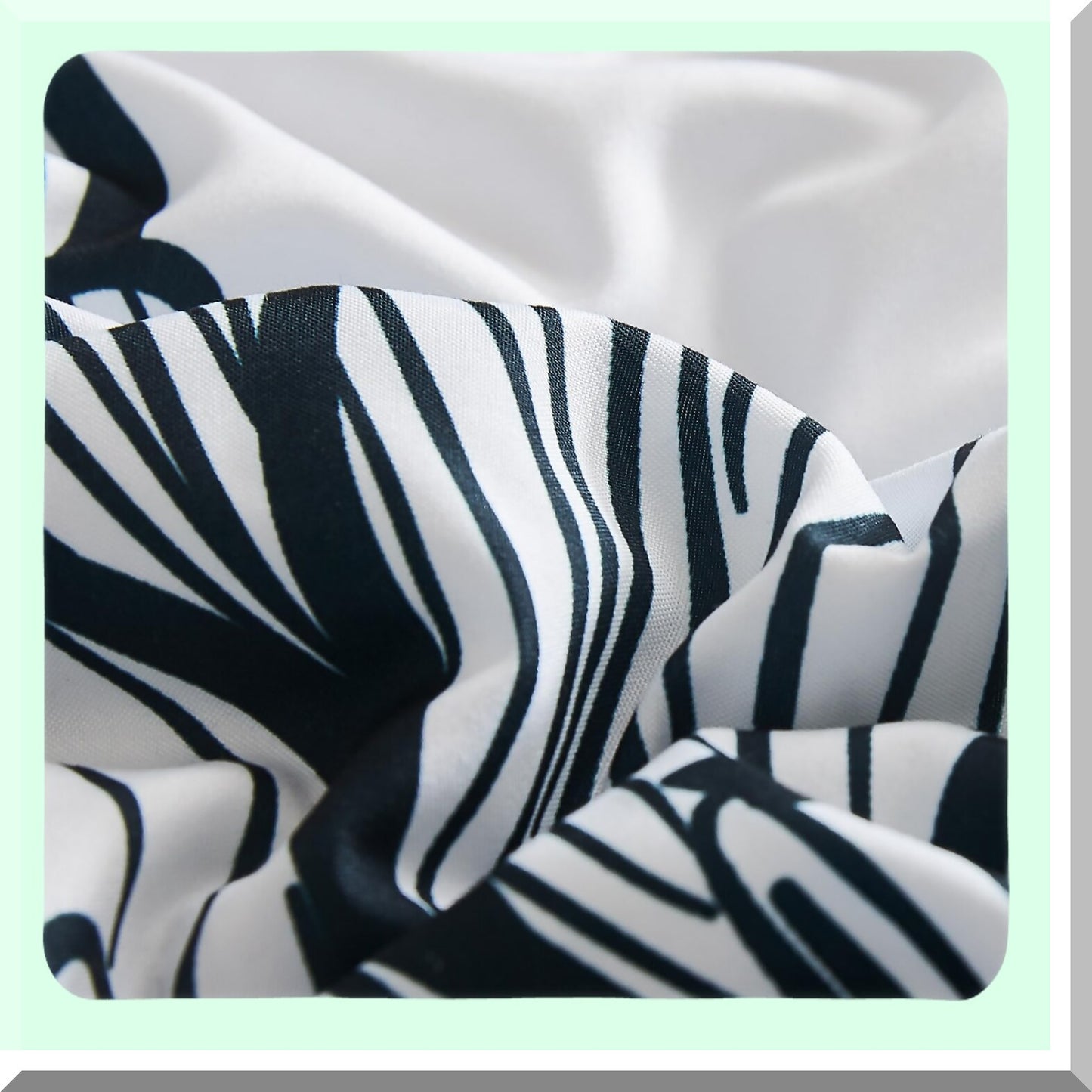 Floral Bliss Queen Bedding Set - 7 Piece Black & White Comforter Set with Sheets for Queen Size Bed. Soft, Lightweight & Breathable Bed in a Bag for All Seasons.