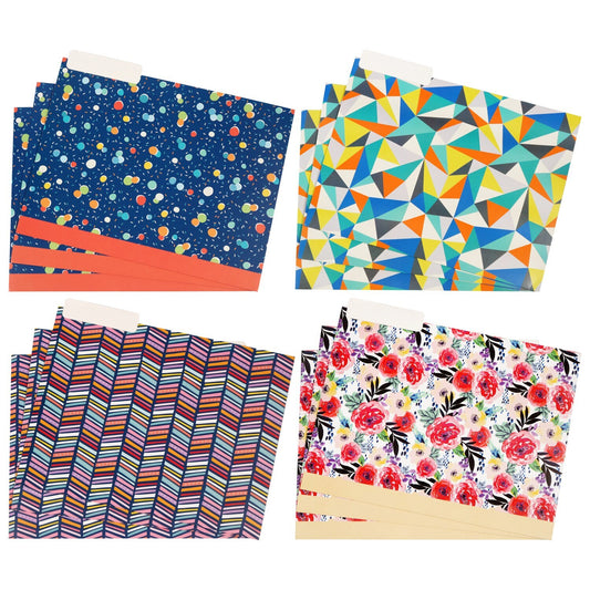 Jot Fashion File Folders, 3-ct. Packs (Pack of 24)