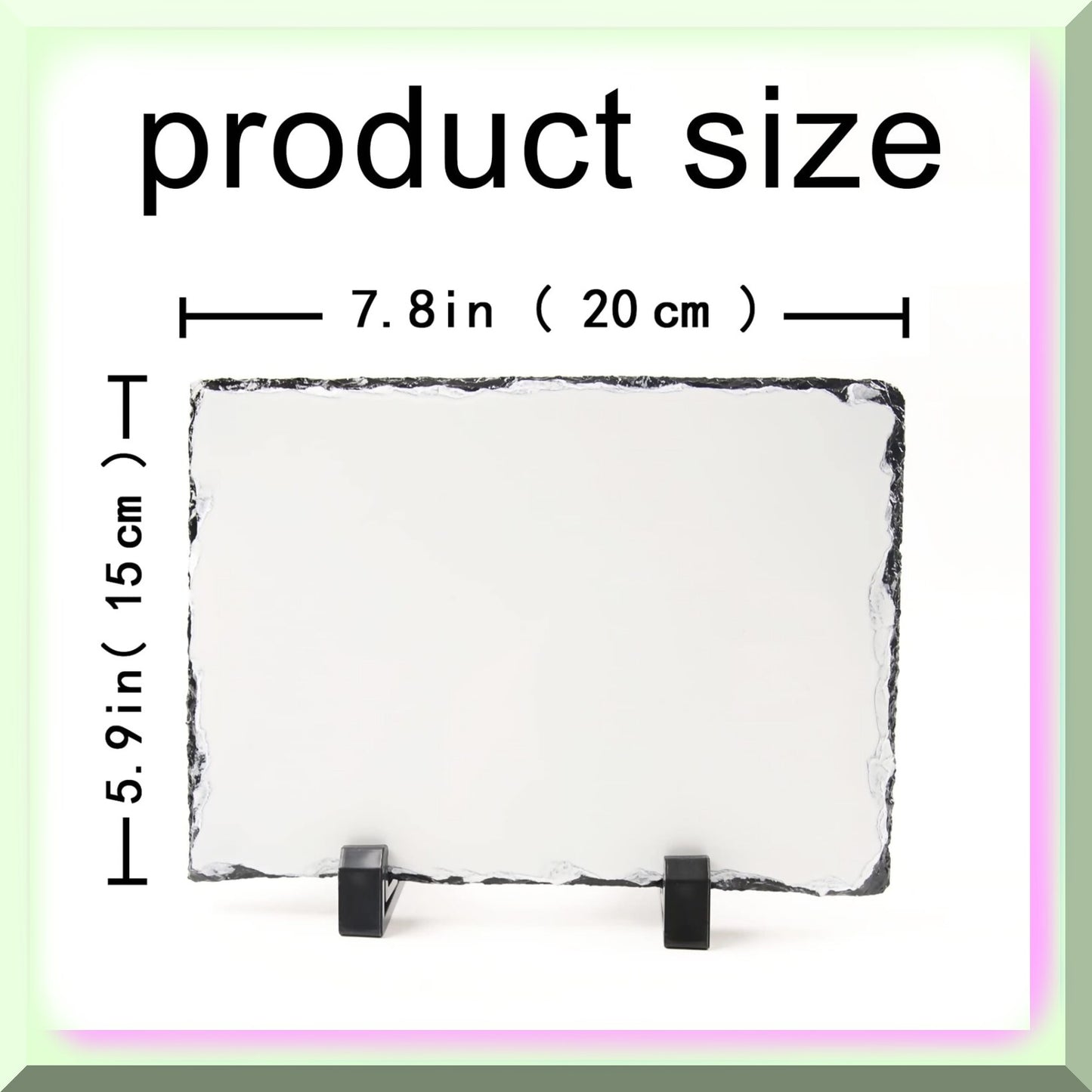 6 Pcs DIY Custom Stone Slate Photo Frames