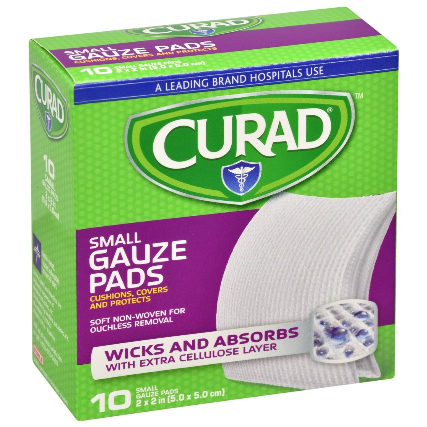 Curad Small Non-Woven Gauze Pads, 10-ct. Box (Pack of 24)