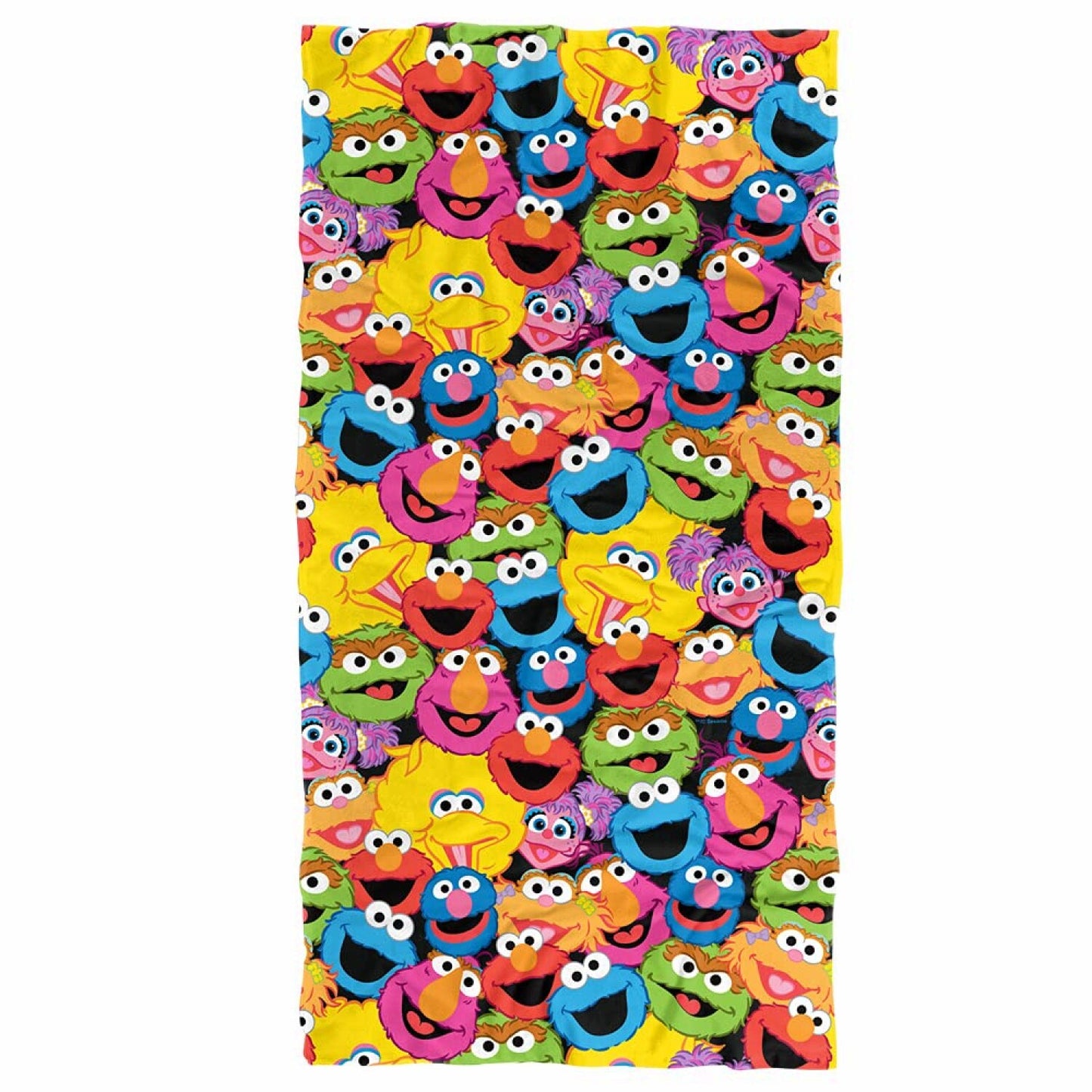 Sesame Street Character Head Collage Beach Towel 30" x 60"