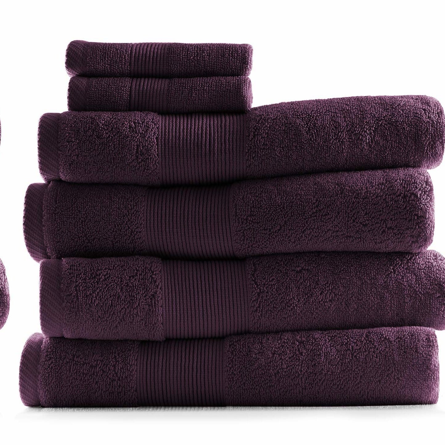 6-Piece Cotton Bath Towel Set with Washcloths