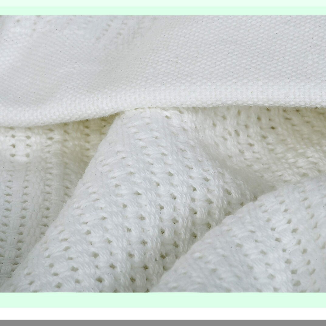 CozyLuxe Leno Weave Queen Blanket - 100% Cotton, Lightweight, Warm, Extra-Fluffy, Premium Soft & Durable Bed Blanket for All Seasons - Perfect for Bed, Couch, Sofa