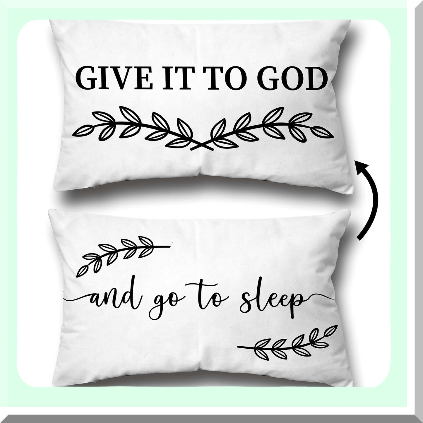 Christian Dreams Decorative Pillow Cover - Reversible Soft White 12x20 Inch Throw Pillow - Inspirational Gifts for Women - Home Bedroom Decor - A09