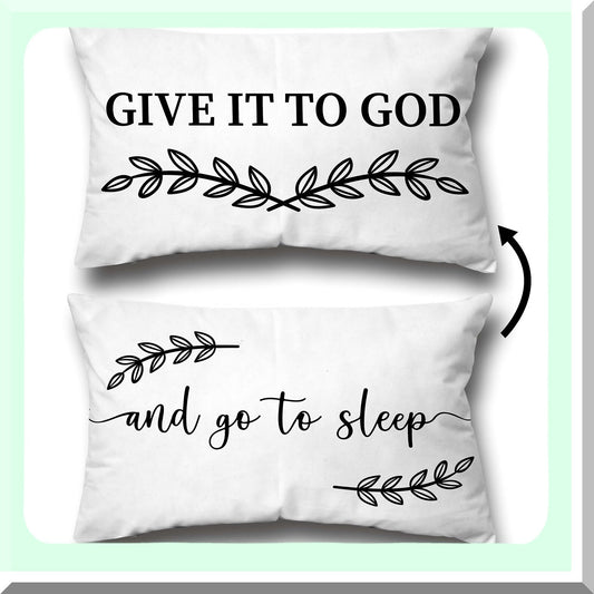 Christian Dreams Decorative Pillow Cover - Reversible Soft White 12x20 Inch Throw Pillow - Inspirational Gifts for Women - Home Bedroom Decor - A09