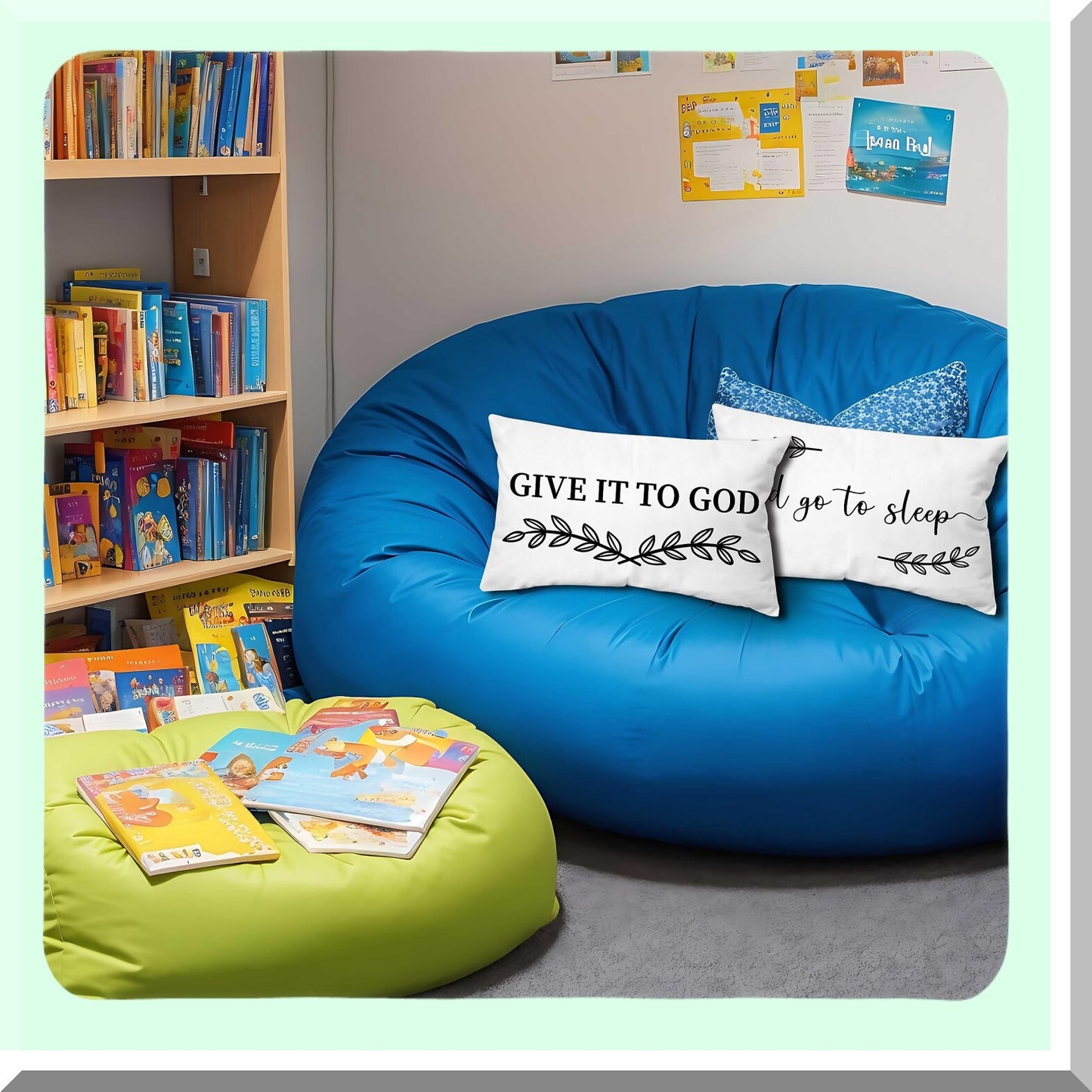 Christian Dreams Decorative Pillow Cover - Reversible Soft White 12x20 Inch Throw Pillow - Inspirational Gifts for Women - Home Bedroom Decor - A09