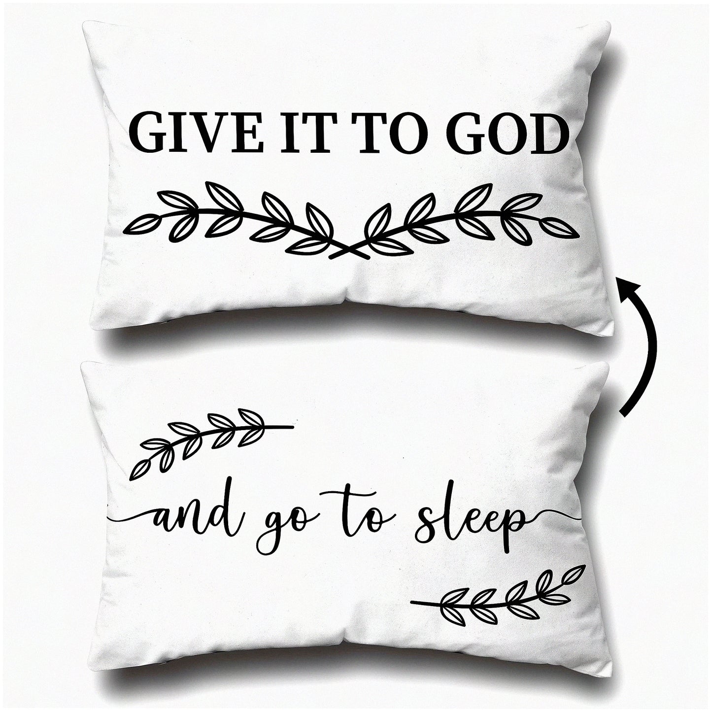 Christian Dreams Decorative Pillow Cover - Reversible Soft White 12x20 Inch Throw Pillow - Inspirational Gifts for Women - Home Bedroom Decor - A09