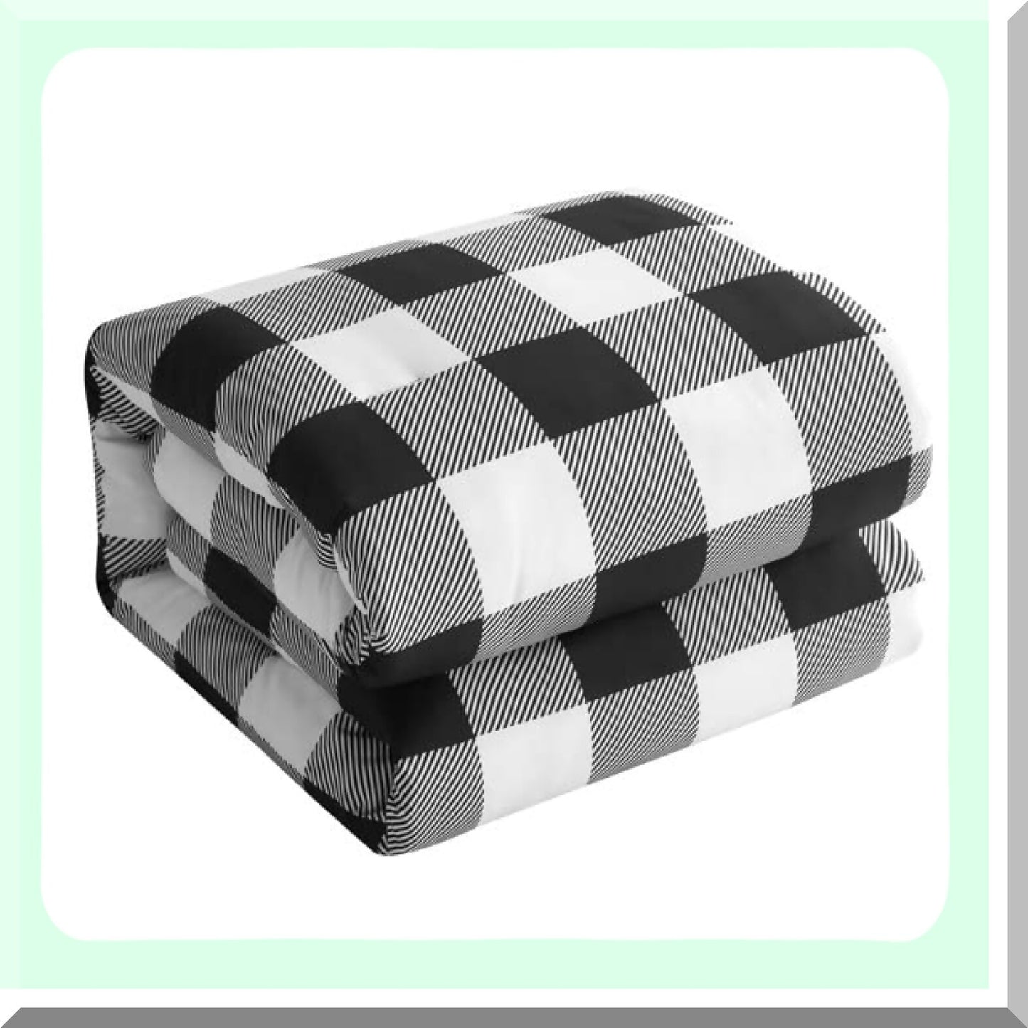 Luxury Comfort 7-Piece Bedding Set - Super Soft Microfiber Bed in a Bag - Black and White Queen Size - Cozy Bedroom Decor - All-in-One Bed Set