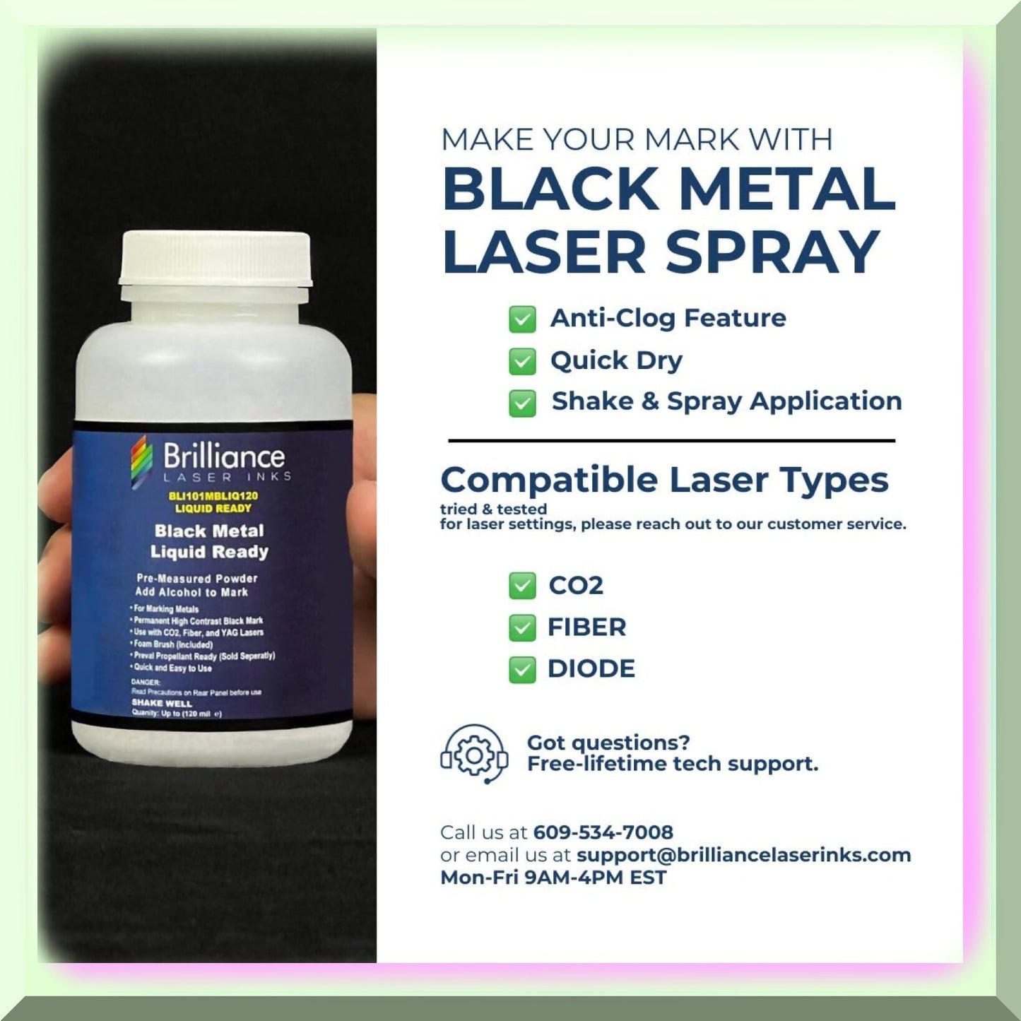 MetalMark Black Ink Liquid 120ml for Metal Marking