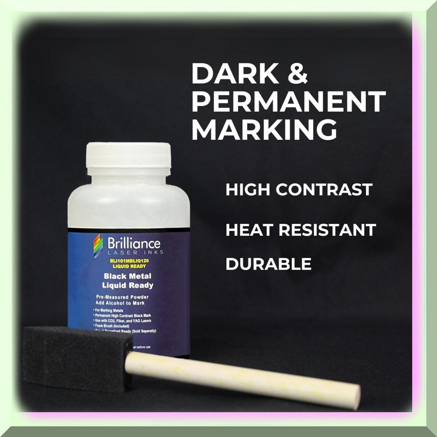 MetalMark Black Ink Liquid 120ml for Metal Marking