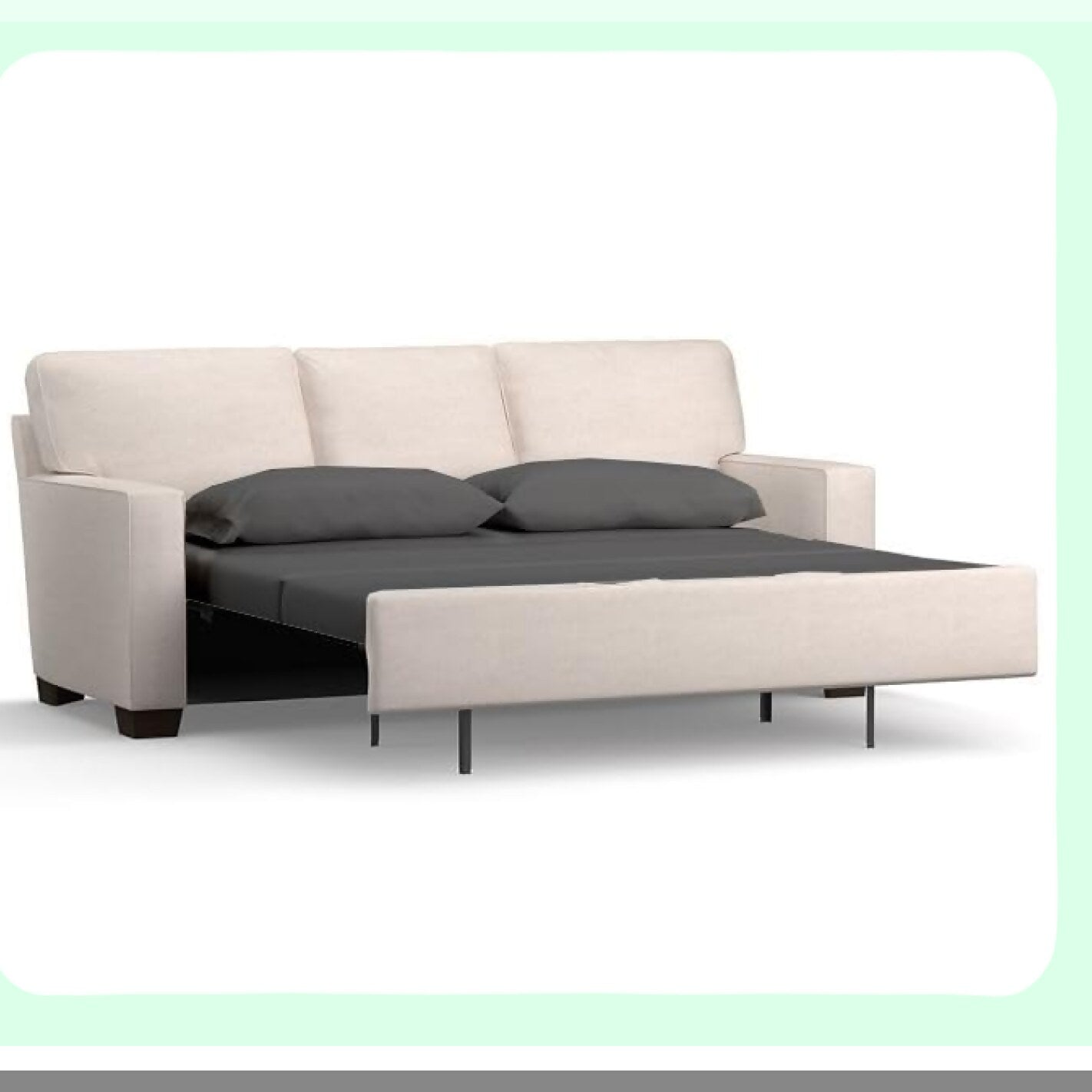 Microfiber Sofa Bed Sheet Set - 4 PC Full Sleeper Sofa Sheets - Dark Grey Bedsheets - Fits Up to 8" Drop - Soft Brushed Fabric - Easy to Use and Wash