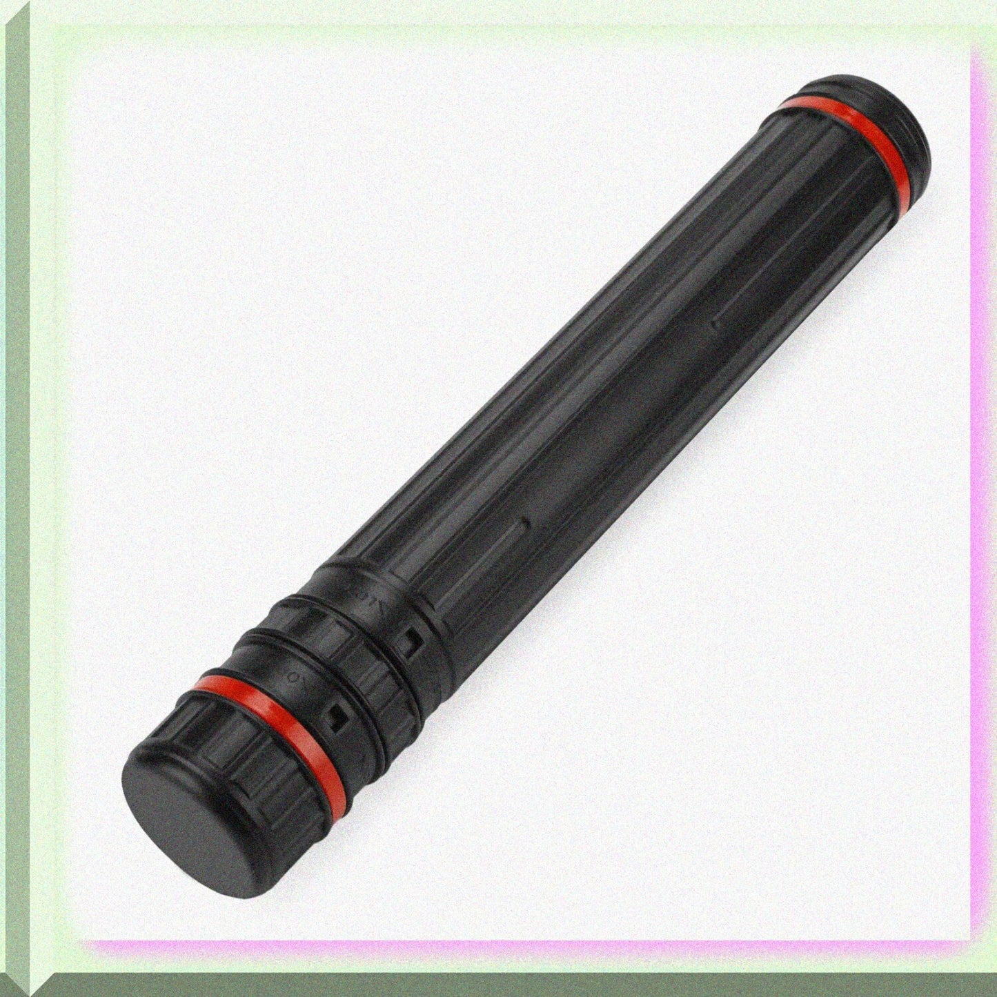 Plastic Expanding Document Tube 17.7-29.7 Inches Black