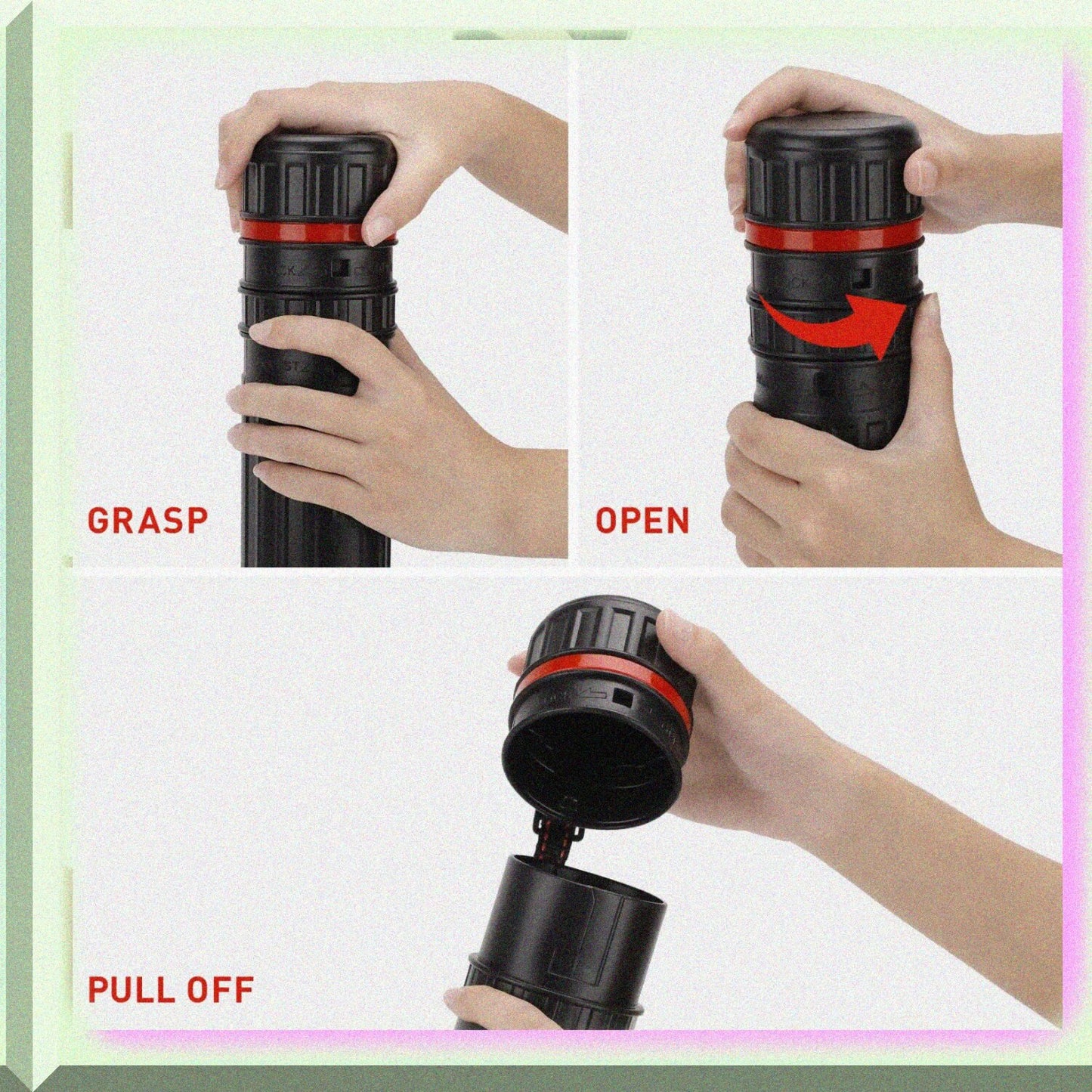 Plastic Expanding Document Tube 17.7-29.7 Inches Black