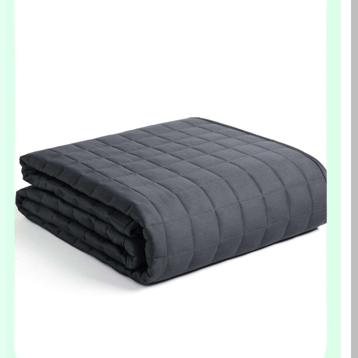 CalmRest 15lbs Weighted Blanket - Small Compartments, Glass Beads, Ideal for Twin/Full Bed, 48x72 Inches, Dark Grey