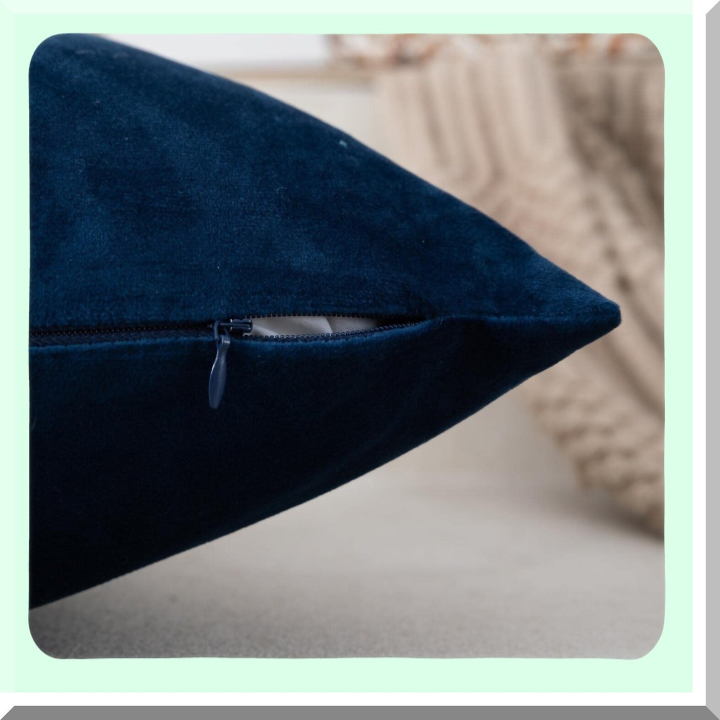 Navy Blue Velvet Patchwork Gold Leather Throw Pillow Covers - Set of 2 | 18 Inch Decorative Cushion Covers for Living Room, Bedroom, Sofa, Car