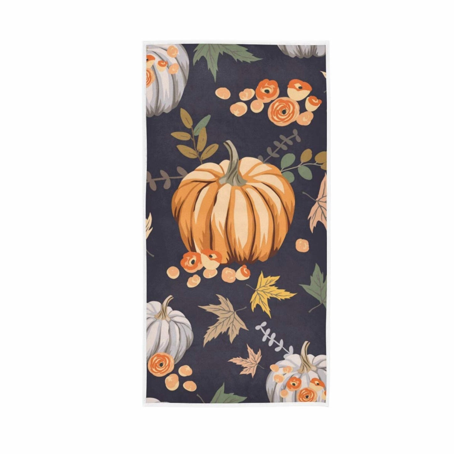 Guest Hand Towels Autumn Orange Pumpkins 15 x 30 inches