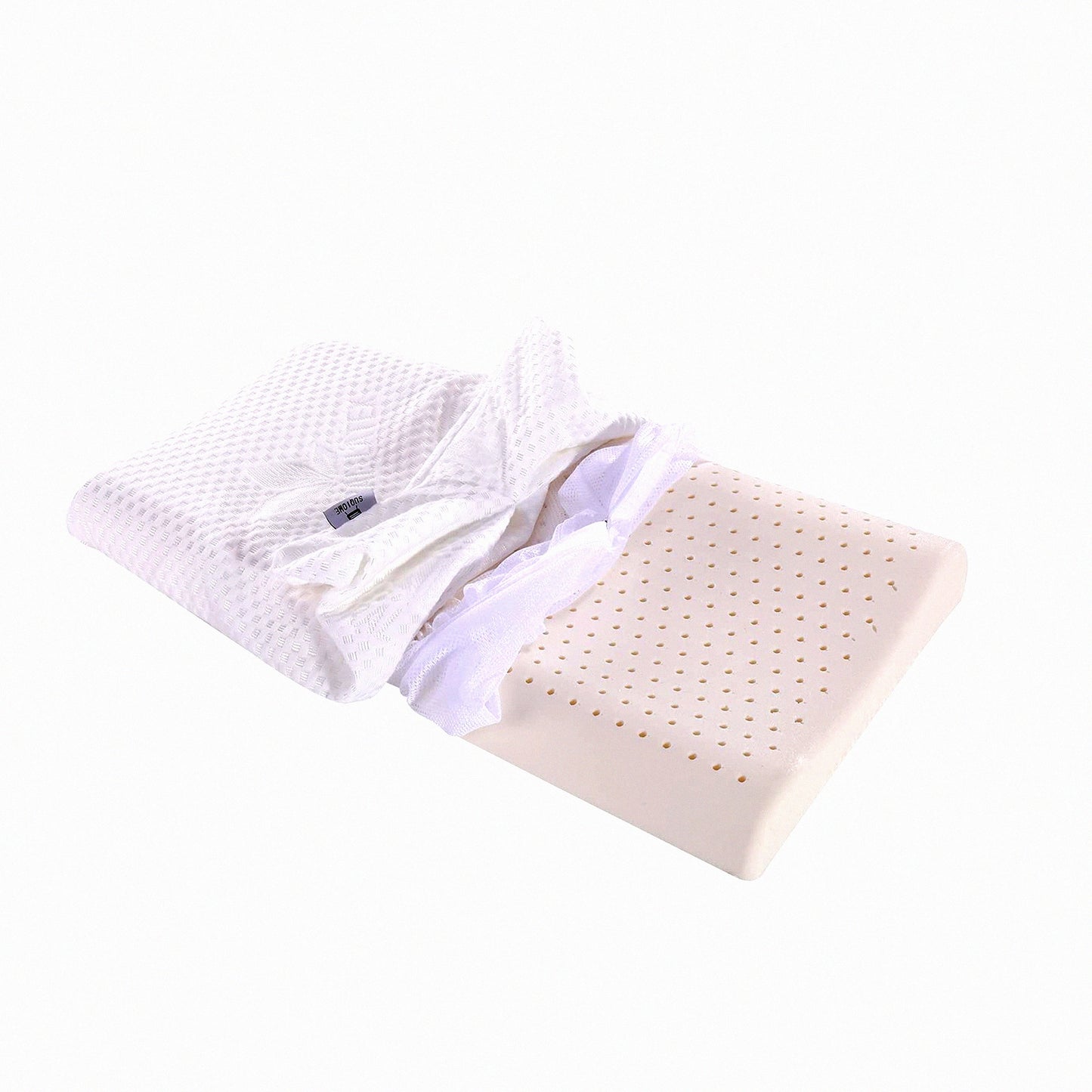 UltraSlim Latex Sleep Pillow - Contour Low Profile for Neck Pain Relief - Thin Design for Stomach, Back, and Side Sleepers - 24 x 15.5 x 2.3/3.2 inch Dimensions