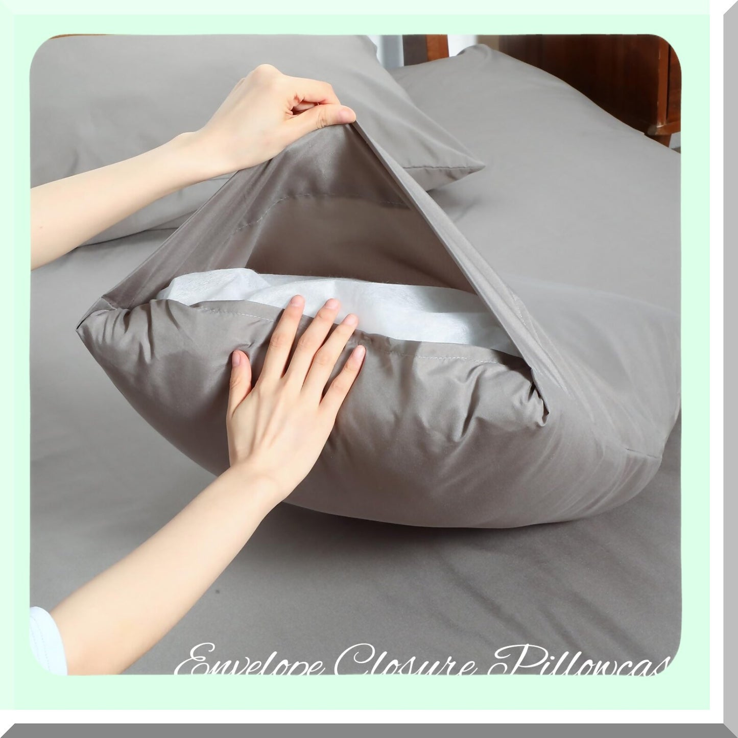 Luxury Microfiber Hotel Bedding Set - Queen Size 4 Piece Sheet Set with Deep Pocket, Fade Resistant, Soft Brushed Fabric - Black White Grey Palette