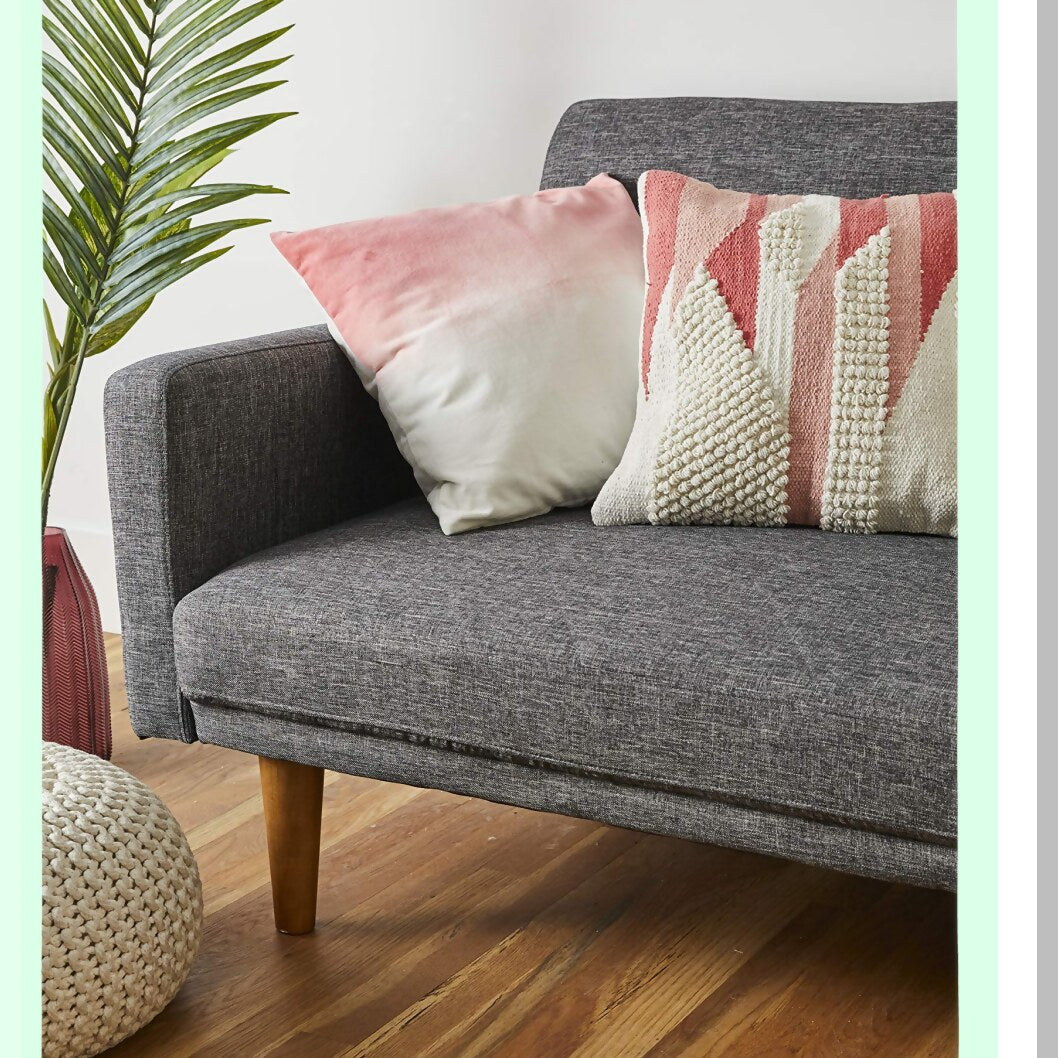 Luxury Cotton Tufted Coral Throw Pillow - Soft Decorative Textured Cushion for Stylish Home Decor - Modern Woven Design - 1 Pack