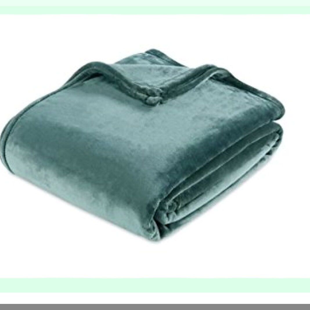Serasoft Plus Ultra-Soft Grey Twin Plush Polyester Blanket