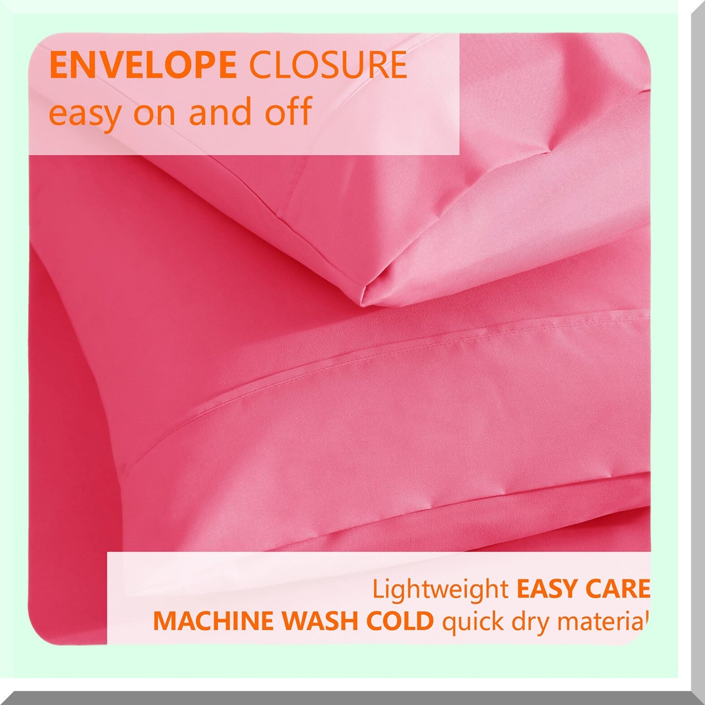 Pink Bliss Pillowcase Set - Double Brushed Microfiber Soft & Easy Care Standard/Queen Size (20x30) - Pack of 2 Luxurious Pillow Cases