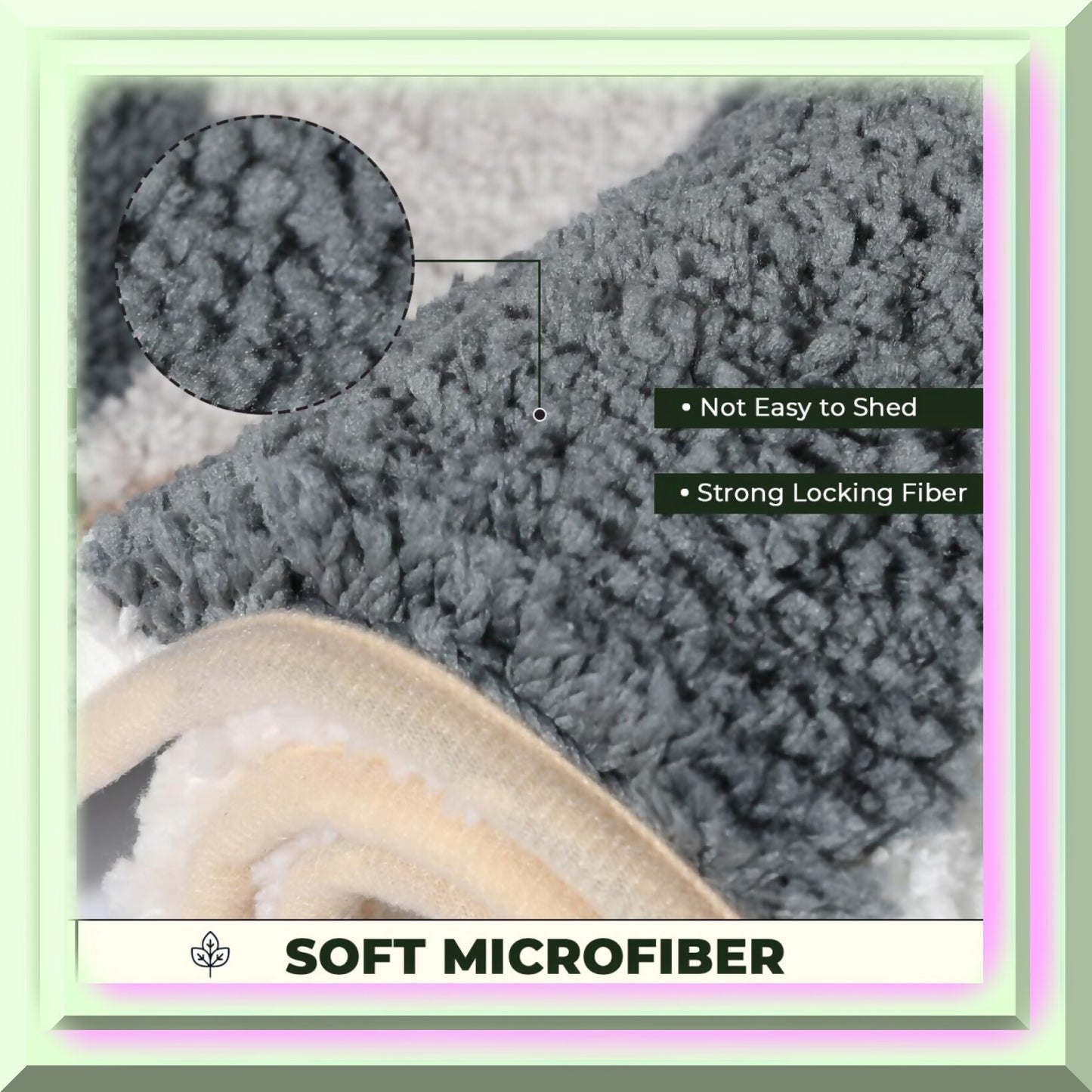 Plants Bath Mat 31"x20" Microfiber Non Slip Rug
