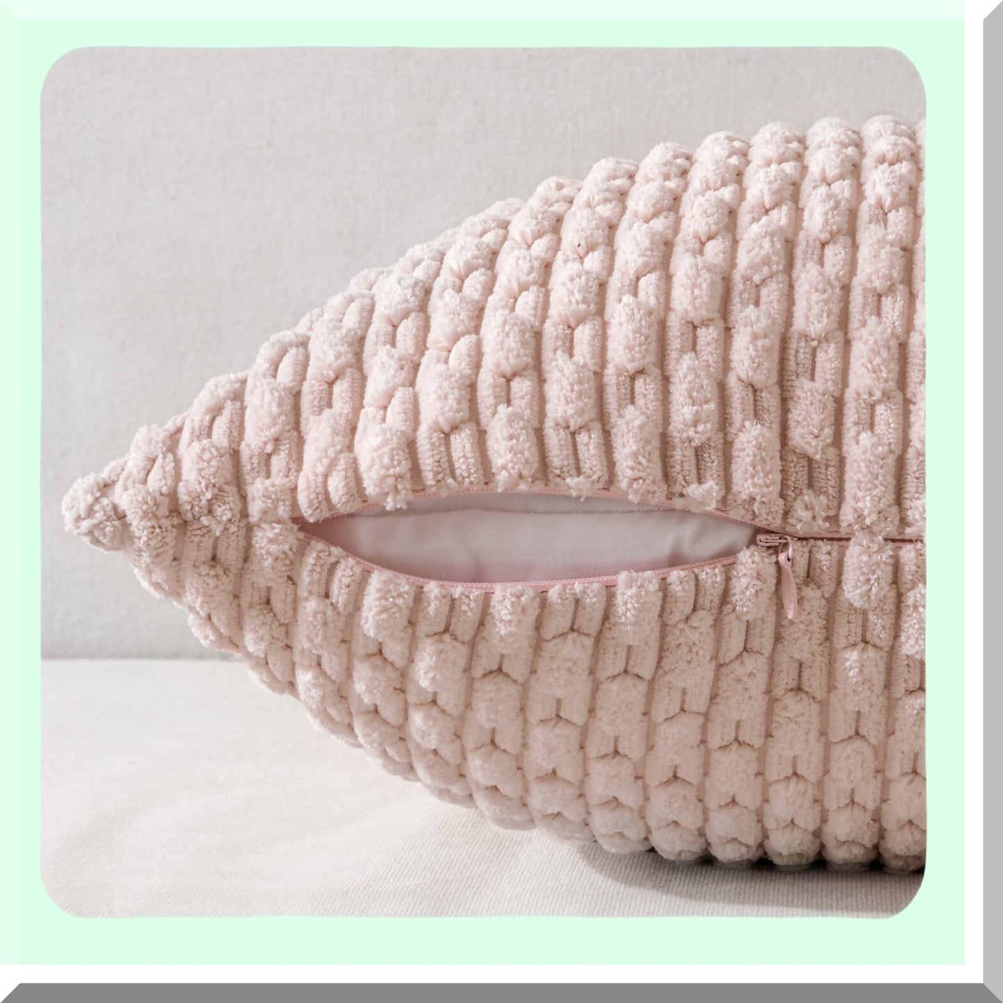 Pink Spring Stripe Pillow Covers - Set of 2 | 18x18 Inch Decorative Cushion Covers for Couch, Bed, Living Room | Soft Square Throw Pillows for Rustic Farmhouse Home Decor