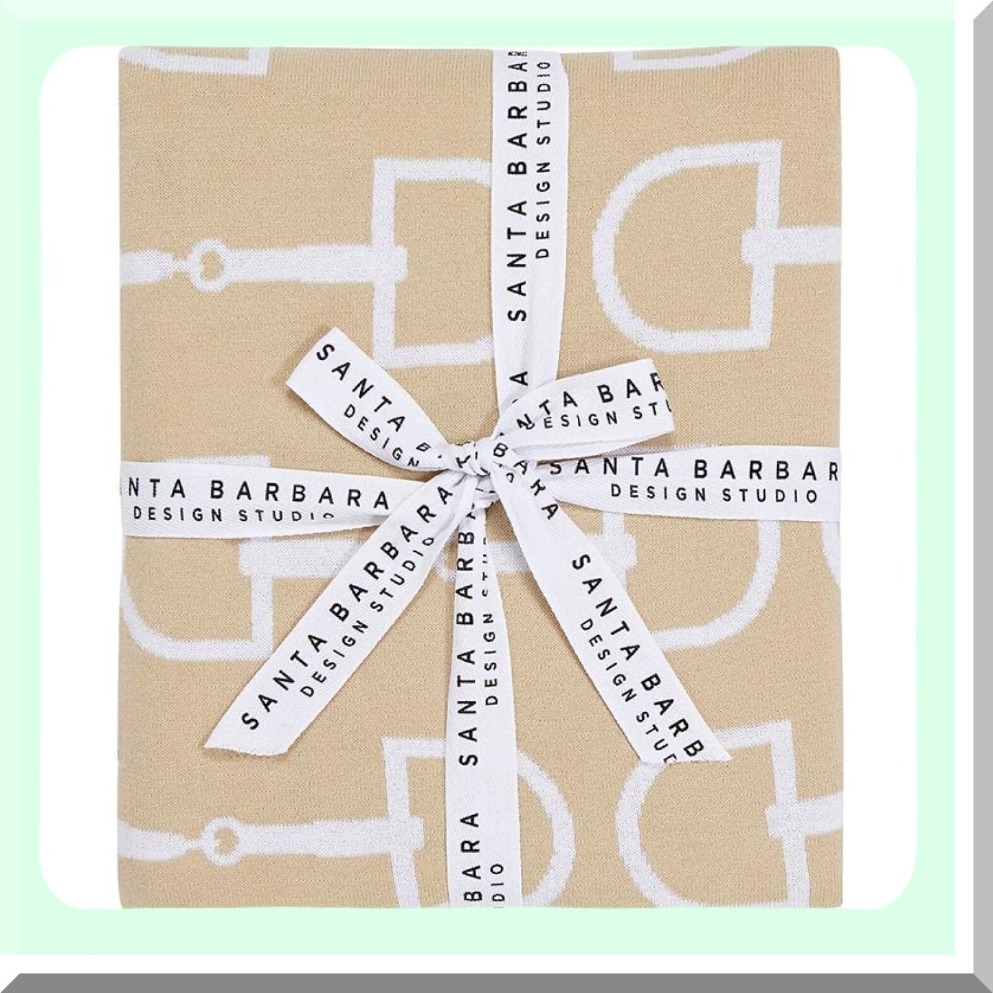 Equestrian Elegance Luxe Cotton Throw Blanket, 60" x 50"