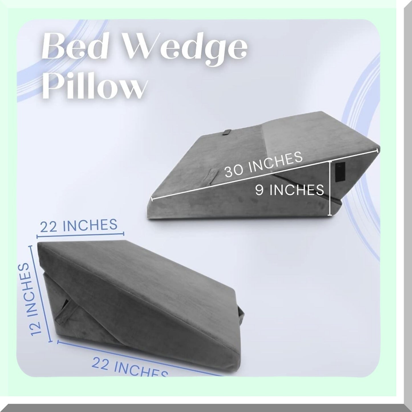 Trickonometry Memory Foam Body Positioner Pillow - 7-in-1 Adjustable Cushion for Sleeping, Reading, Acid Reflux, Heartburn Relief - Triangle Pain Liberator