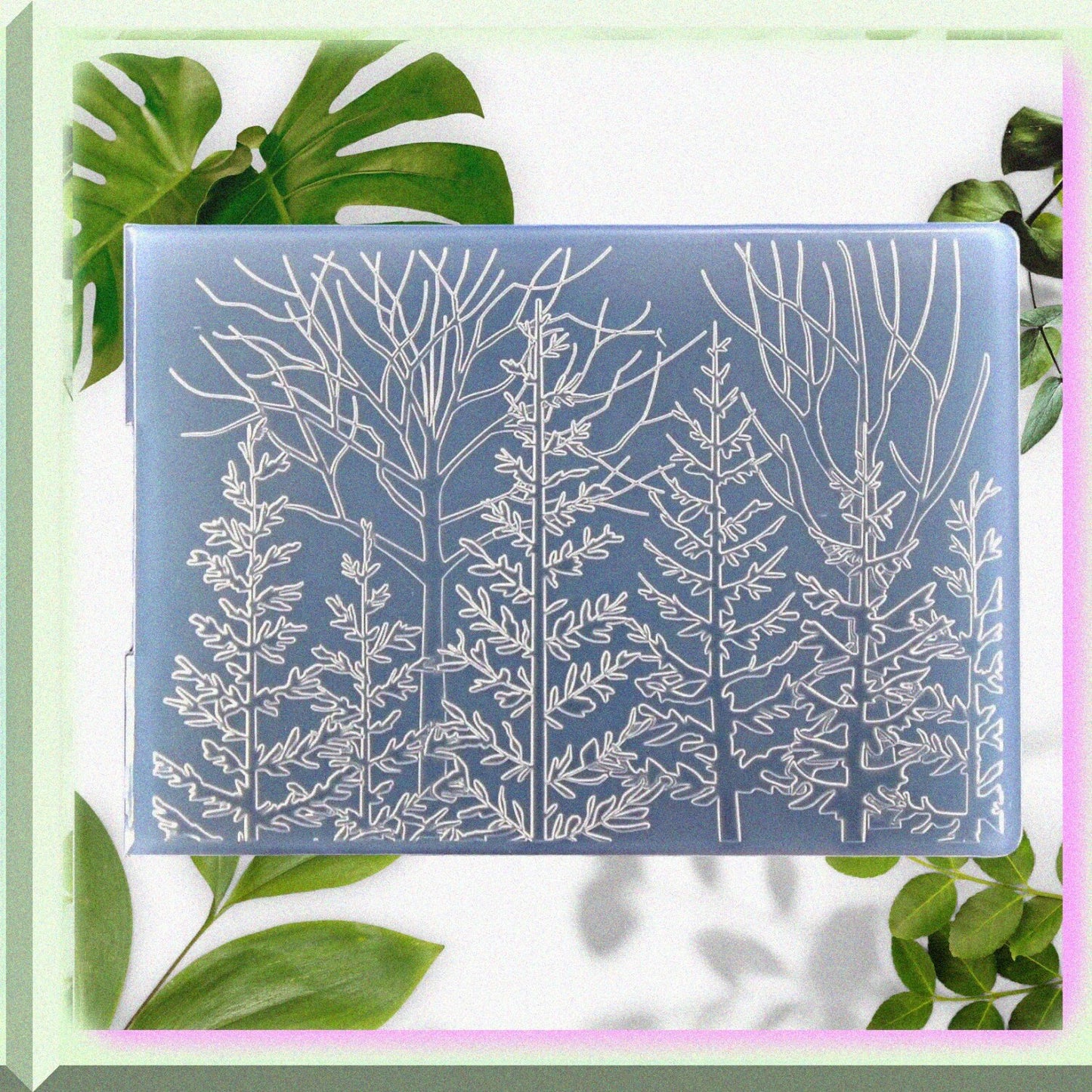 3D Tree Woodland Background Plastic Embossing Folder 12.5x17.7cm