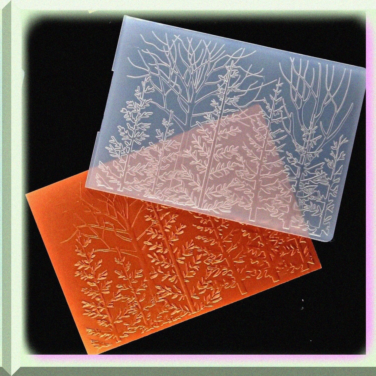 3D Tree Woodland Background Plastic Embossing Folder 12.5x17.7cm