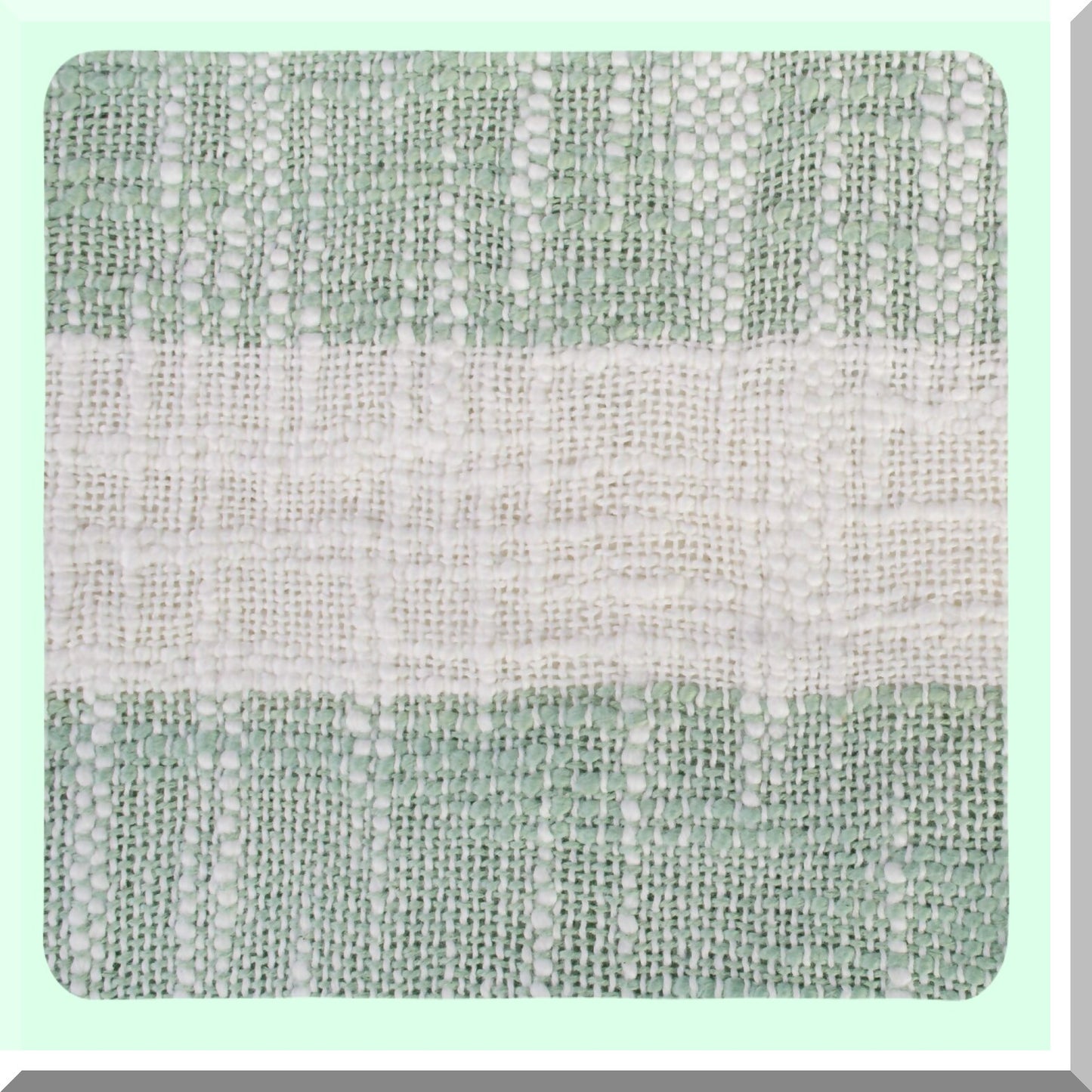 Mid-Century Mint Slub Stripe Woven Throw Blanket - 50x60