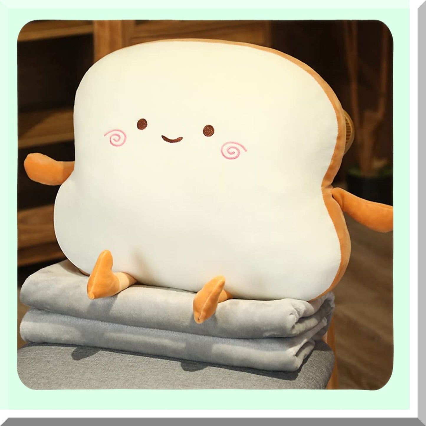 ToastCozy BlanketPillow - The Ultimate Dual-Use Three-in-One Toast Bread Sofa Cushion for Home Decoration and Smiles!