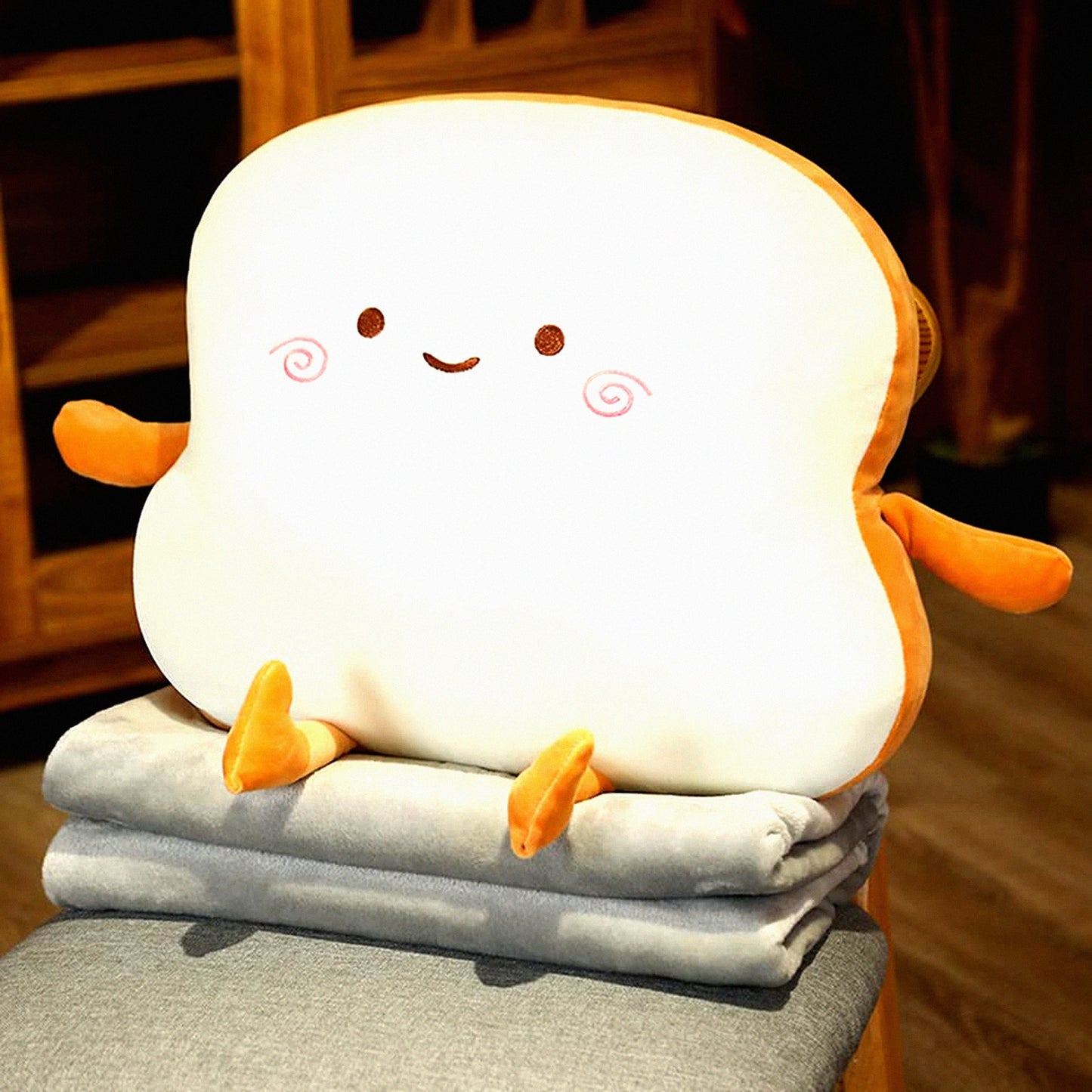 ToastCozy BlanketPillow - The Ultimate Dual-Use Three-in-One Toast Bread Sofa Cushion for Home Decoration and Smiles!