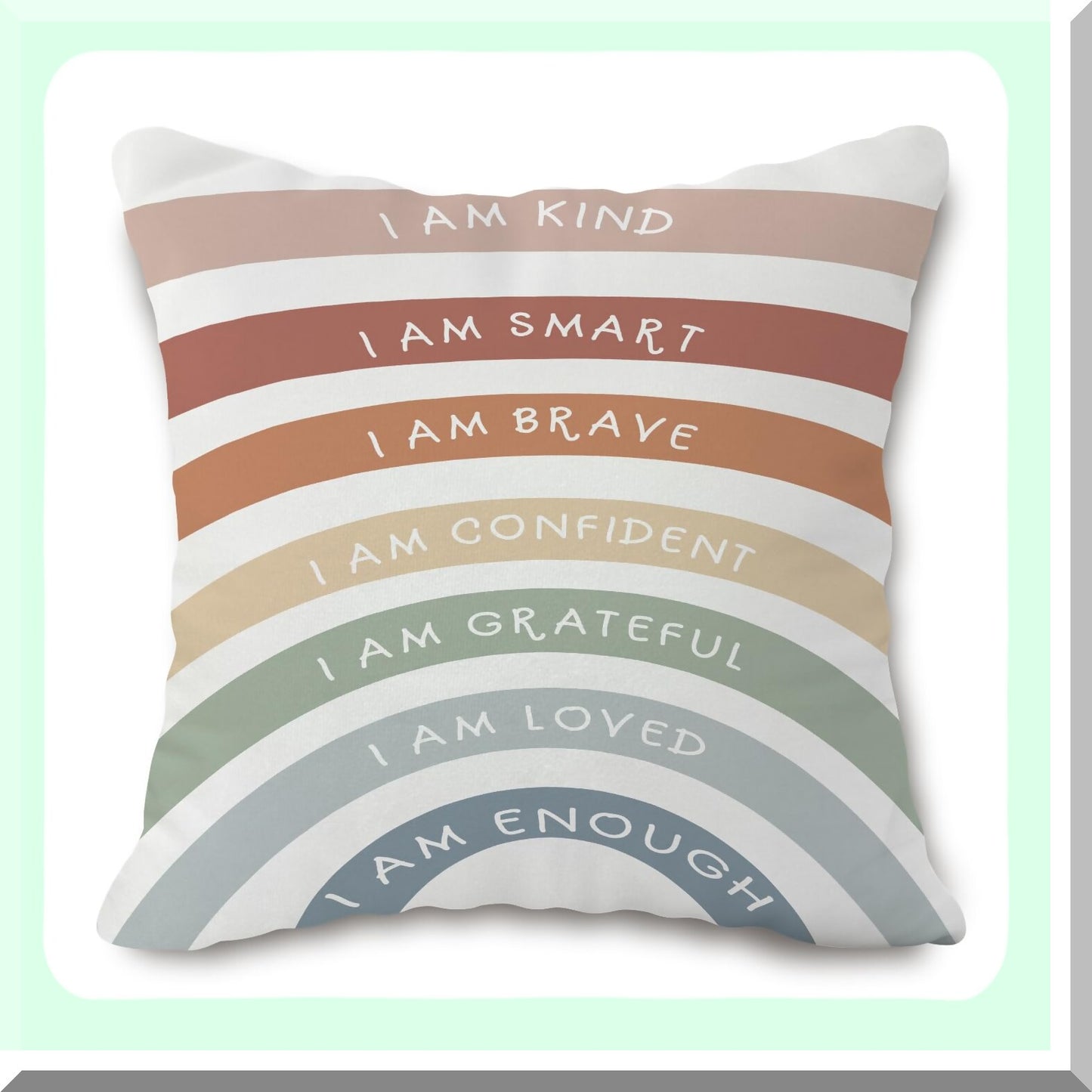 KindSmart Inspirations Pillowcase - 18x18 Mental Health Decor for Home & Office. Perfect for Nursery, Psychology, Counseling, Therapy, Bedroom & Living Room.