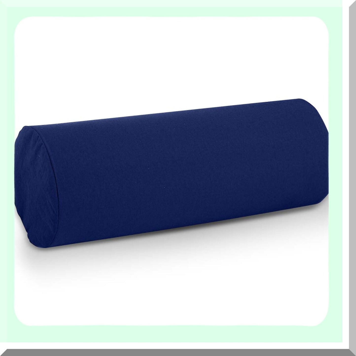 FirmSupport Round Neck Pillow - Lumbar Roll & Cervical Cylinder Pillows Set for Spine & Neck Support - Extra Firm Density Navy Blue 5X12"