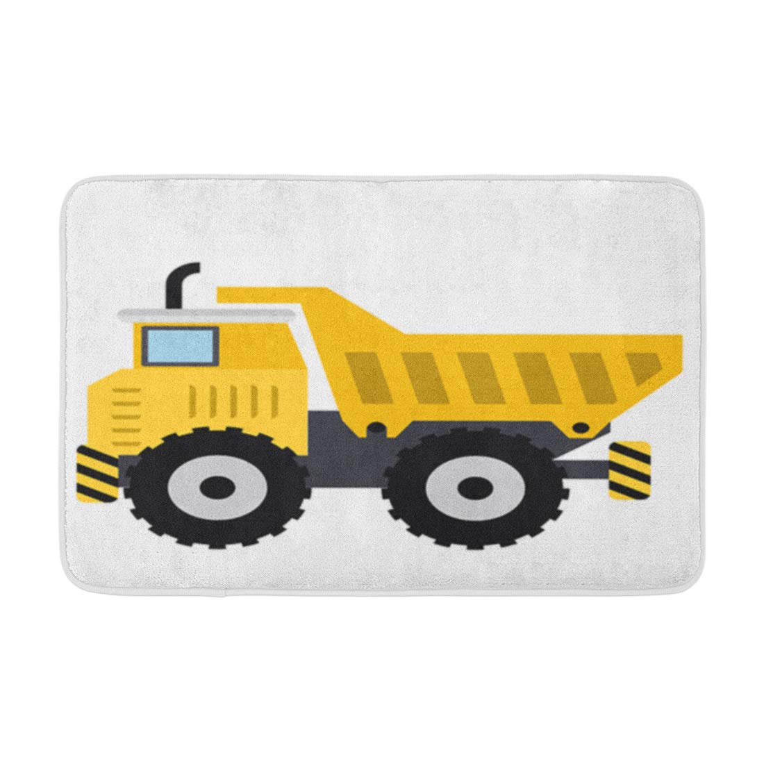 Cement Truck Construction Bath Mat 16"x24"