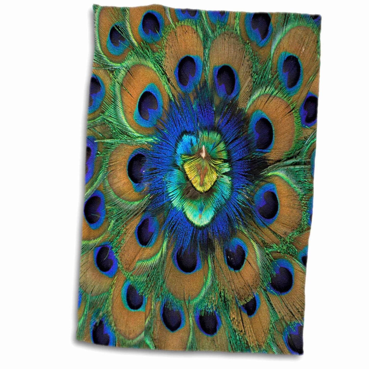 3D Rose Peacock Pattern Hand/Sports Towel 15x22