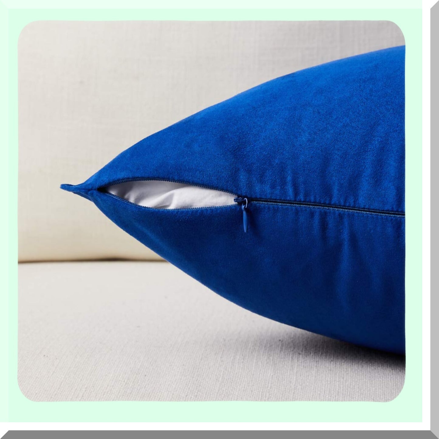 SuperSoft Suede Blue Pillow Covers - 4 Pack 18x18 Inch Set | Solid Cushion Case for Couch, Sofa, Bedroom | Square Decorative Throw Pillows - 4 Pieces